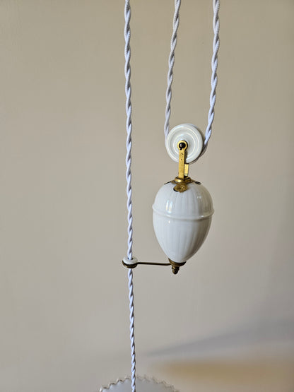 Suspension en opaline avec monte et baisse