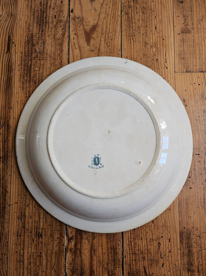 Plat creux Faïencerie de Lyon, Rose de Noël
