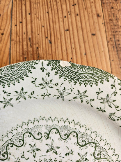 Assiettes anglaises "Mandala" vertes