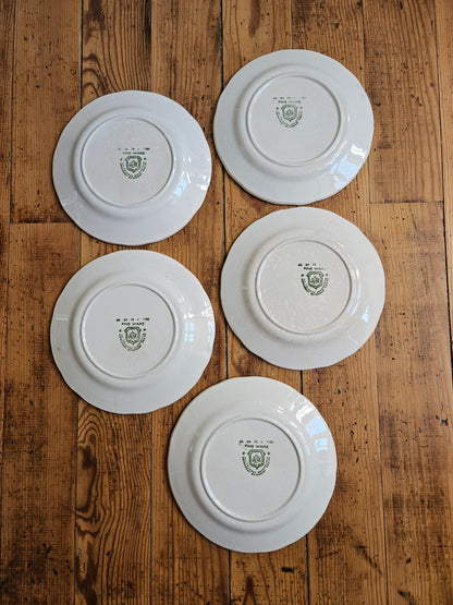 Assiettes anglaises "Mandala" vertes
