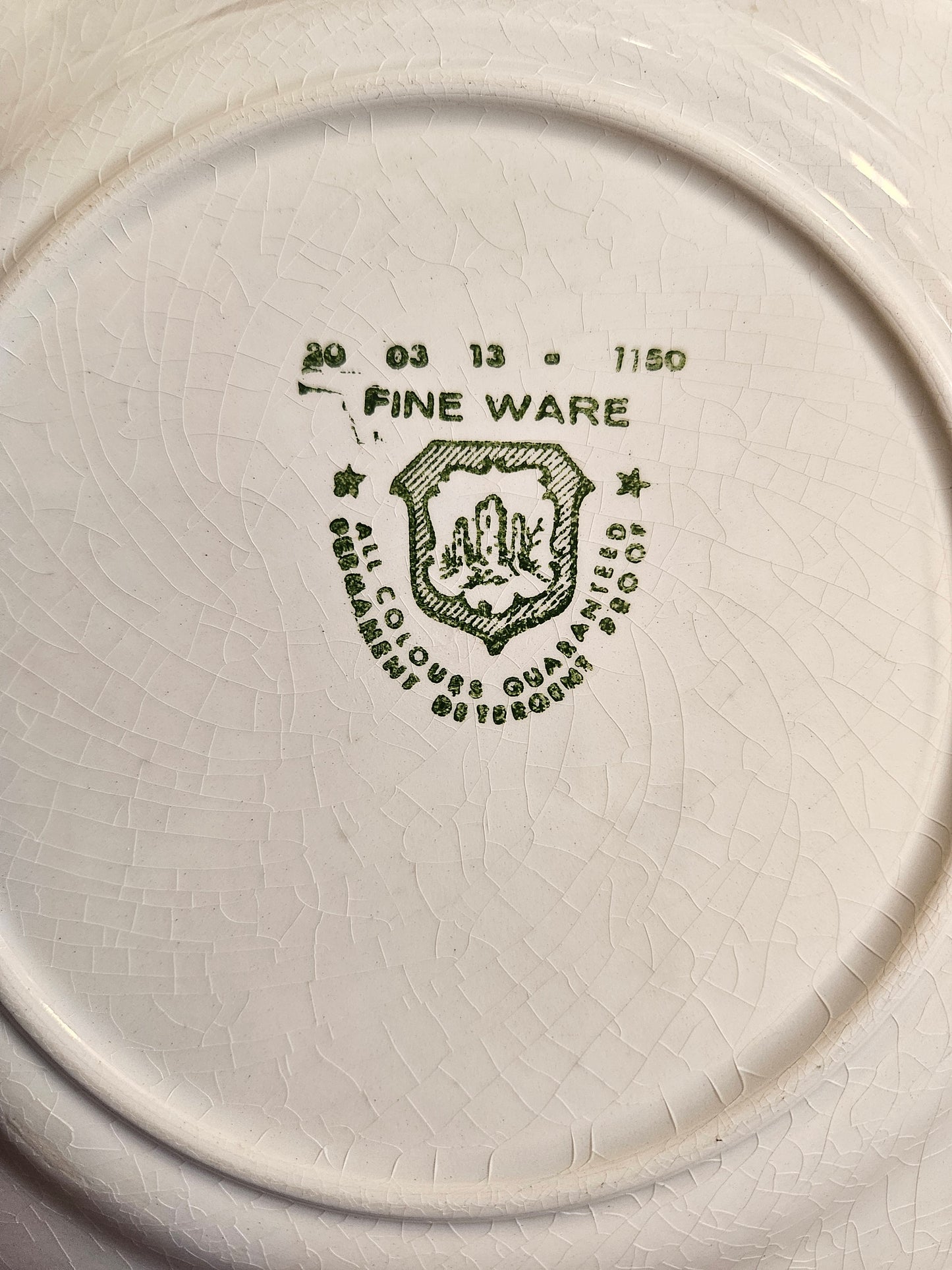 Assiettes anglaises "Mandala" vertes
