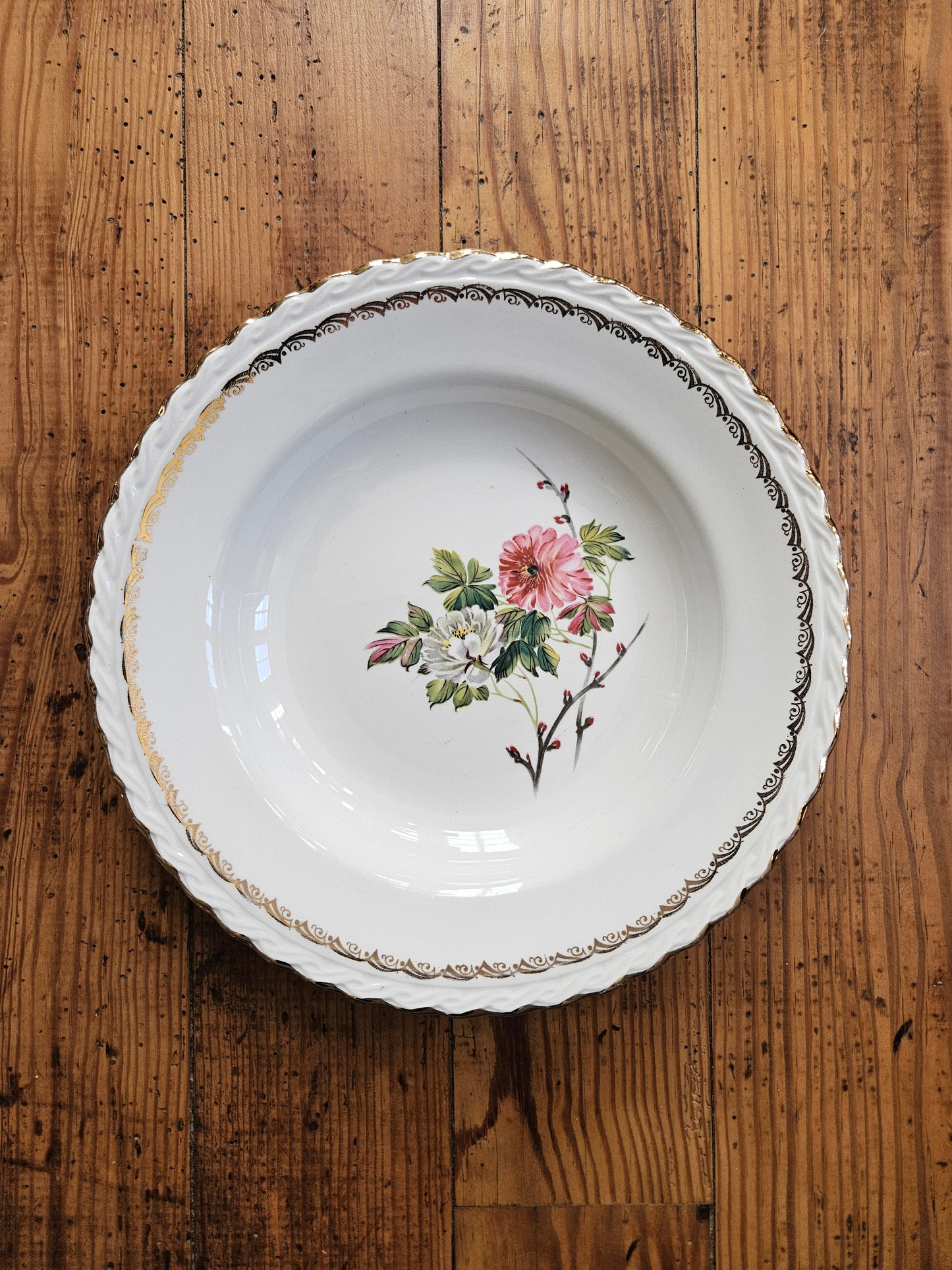 Assiettes creuses L’Amandinoise à fleurs