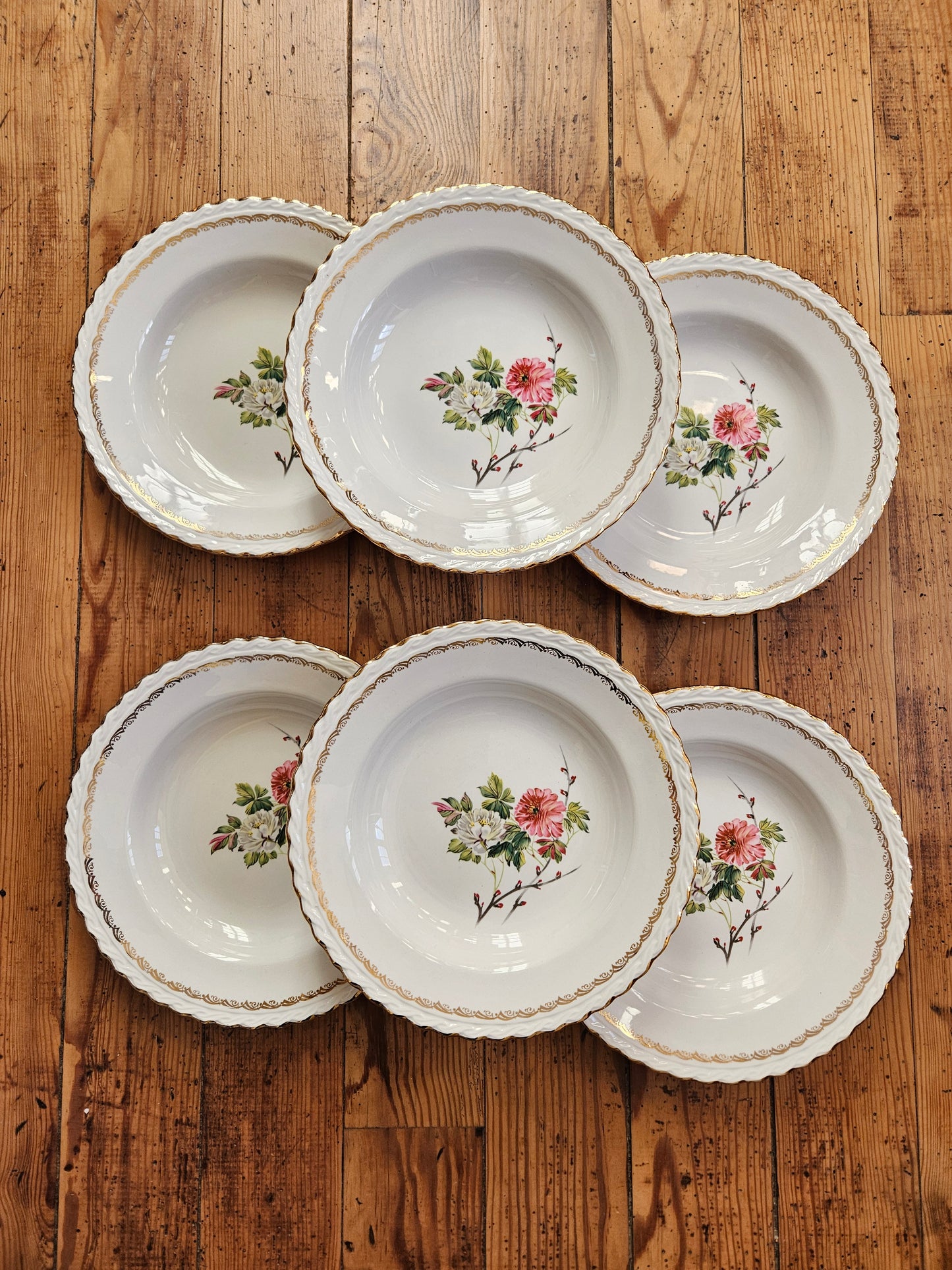 Assiettes creuses L’Amandinoise à fleurs