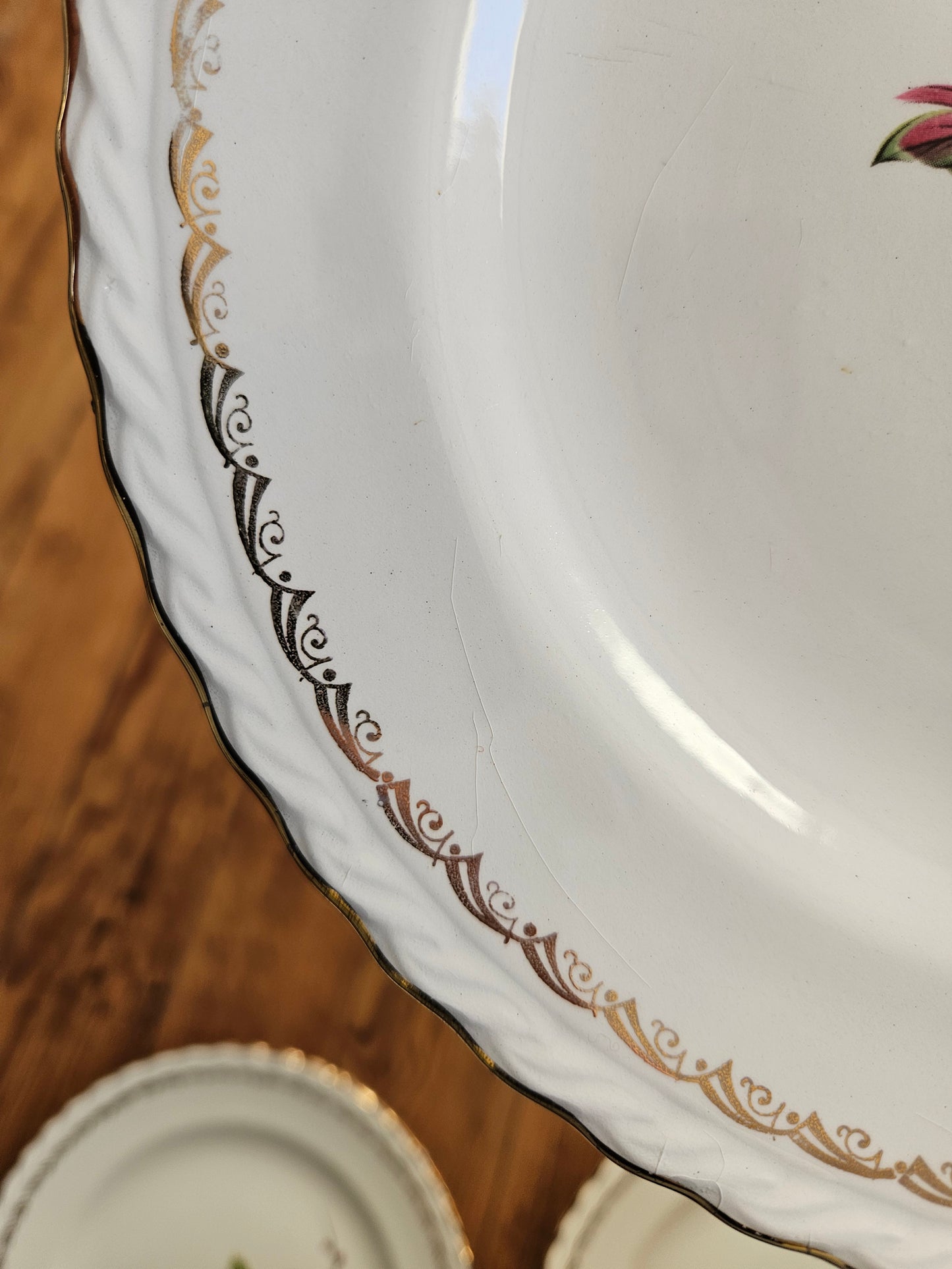 Assiettes plates L’Amandinoise à fleurs
