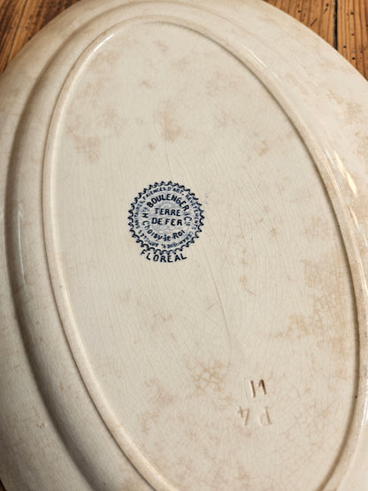 Plat ovale H.Boulenger & Cie, Floreal