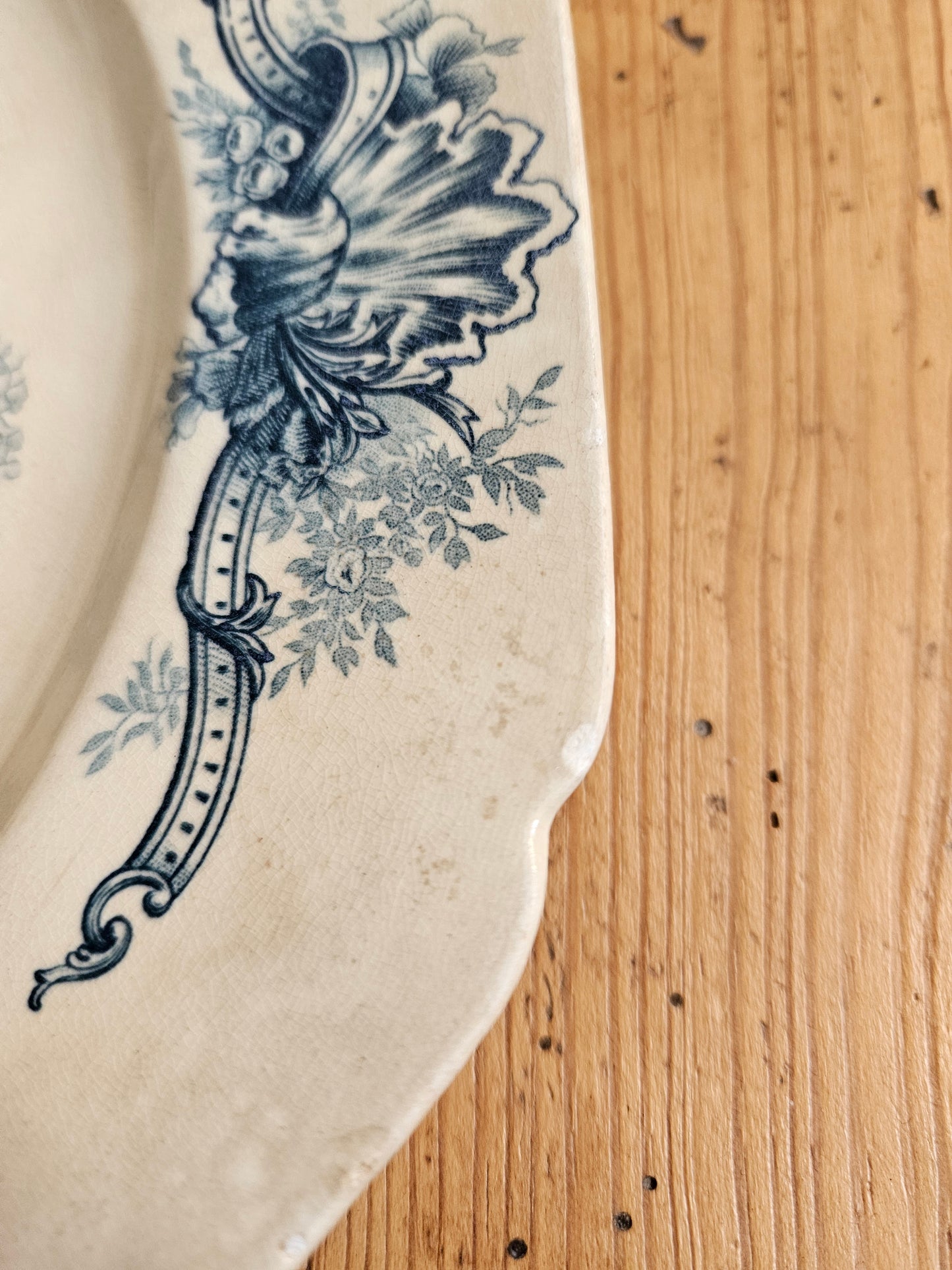 Assiette octogonale ancienne HB & C