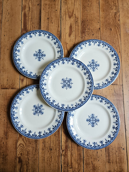 Assiettes plates Clairefontaine, Rouen