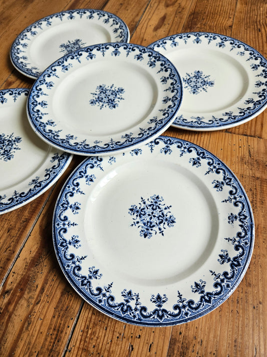 Assiettes plates Clairefontaine, Rouen