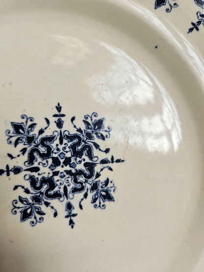 Assiettes plates Clairefontaine, Rouen