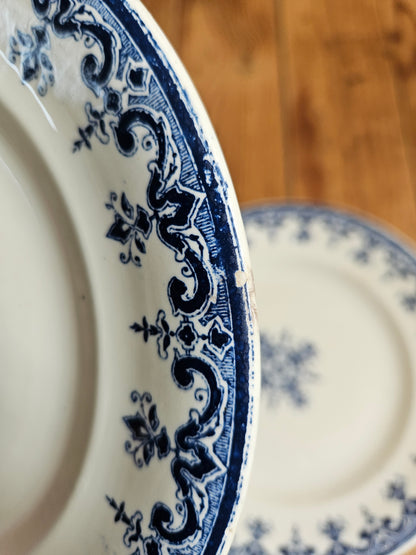 Assiettes plates Clairefontaine, Rouen