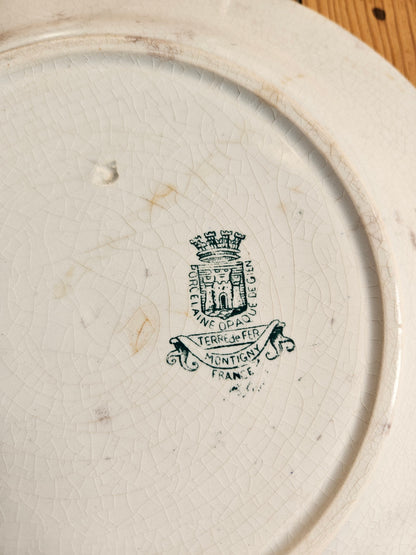 Duo d’assiettes plates dépareillées vertes
