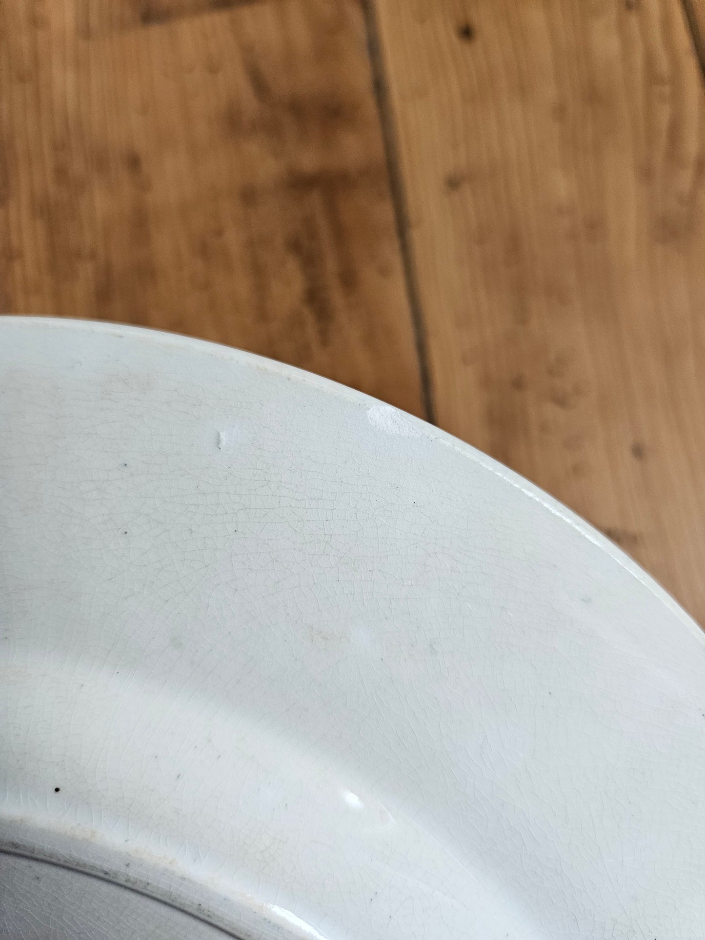 Duo d’assiettes plates dépareillées bleues