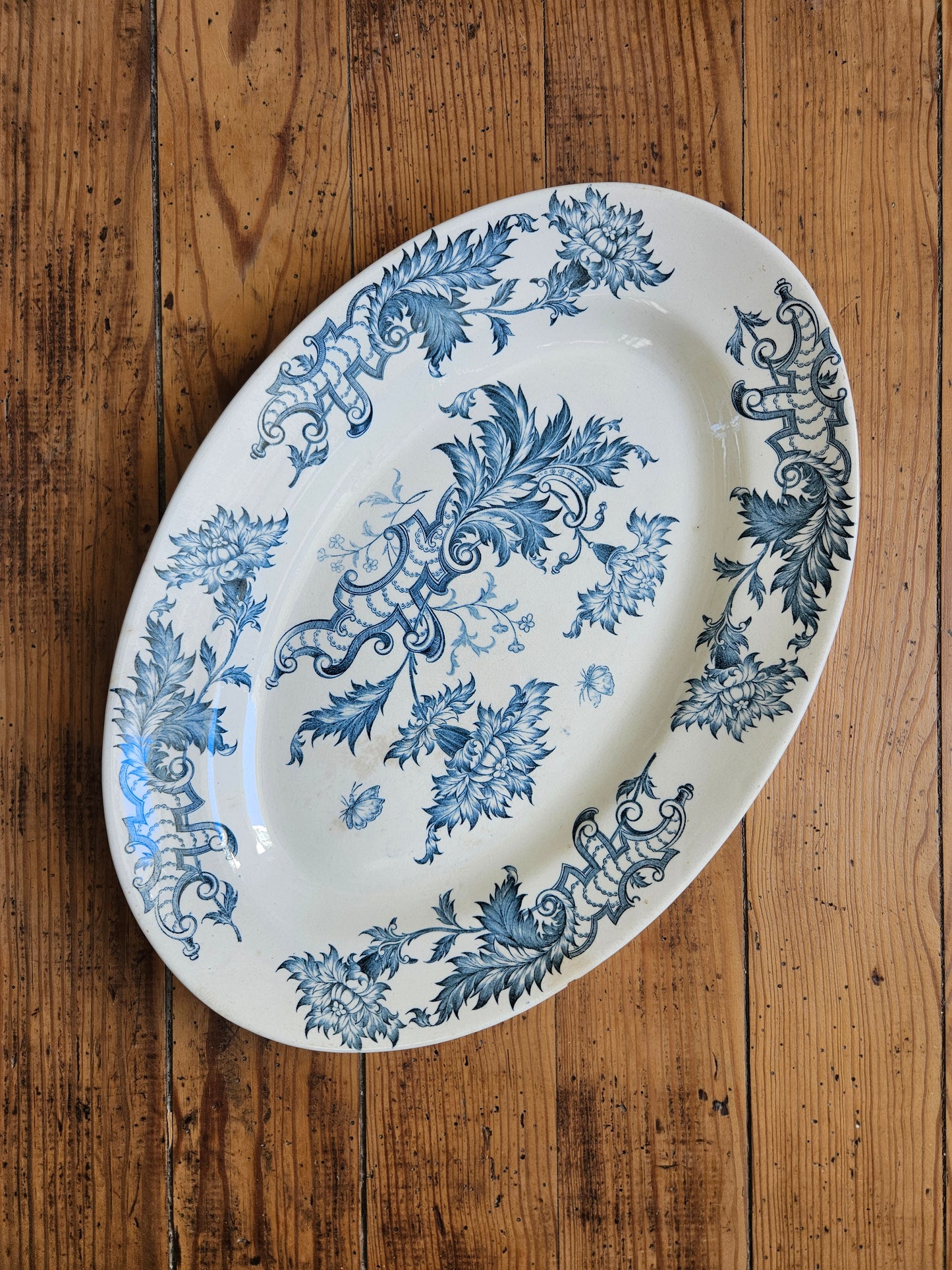 Grand plat ovale Longwy