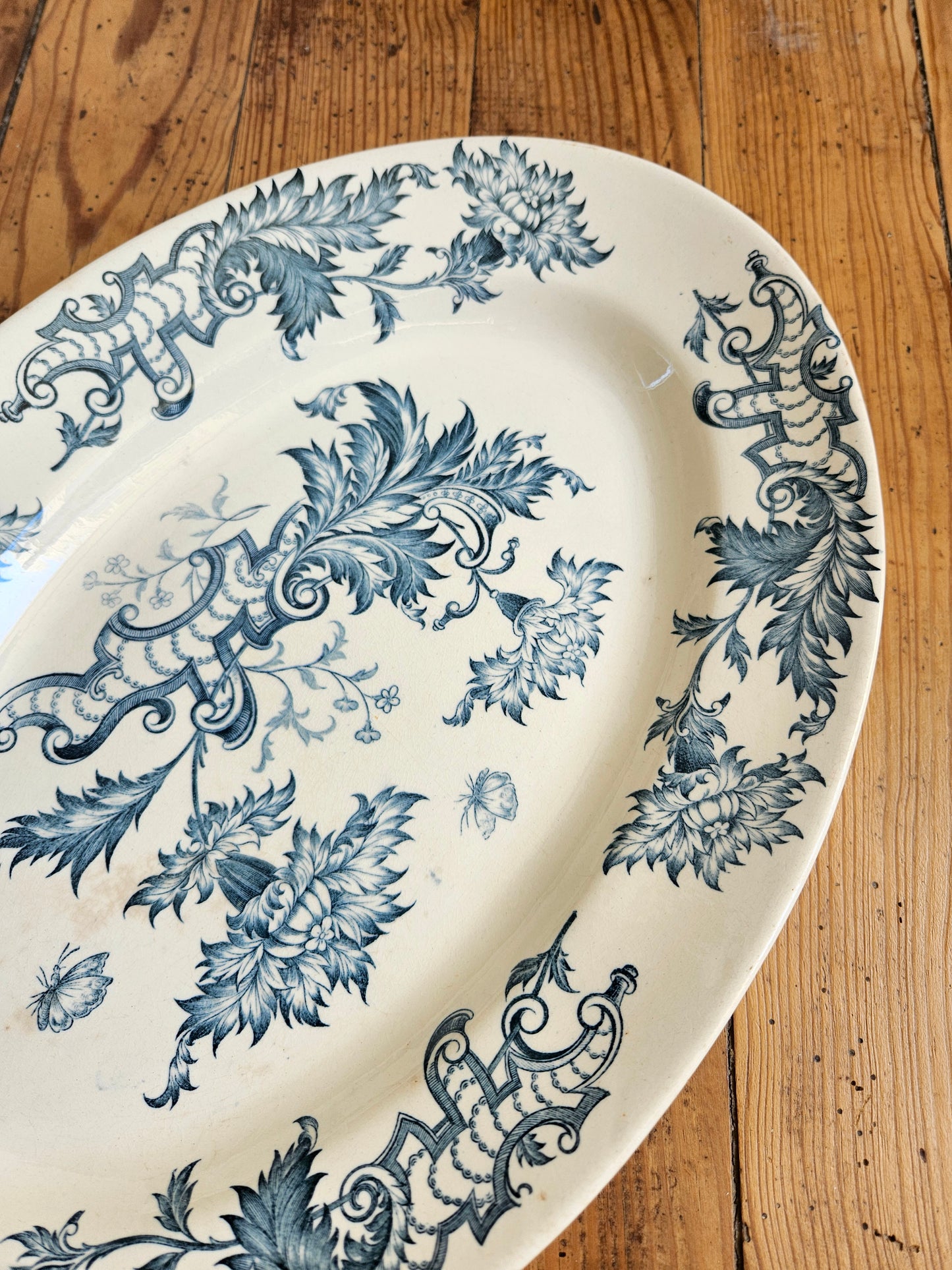 Grand plat ovale Longwy