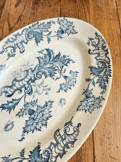 Grand plat ovale Longwy