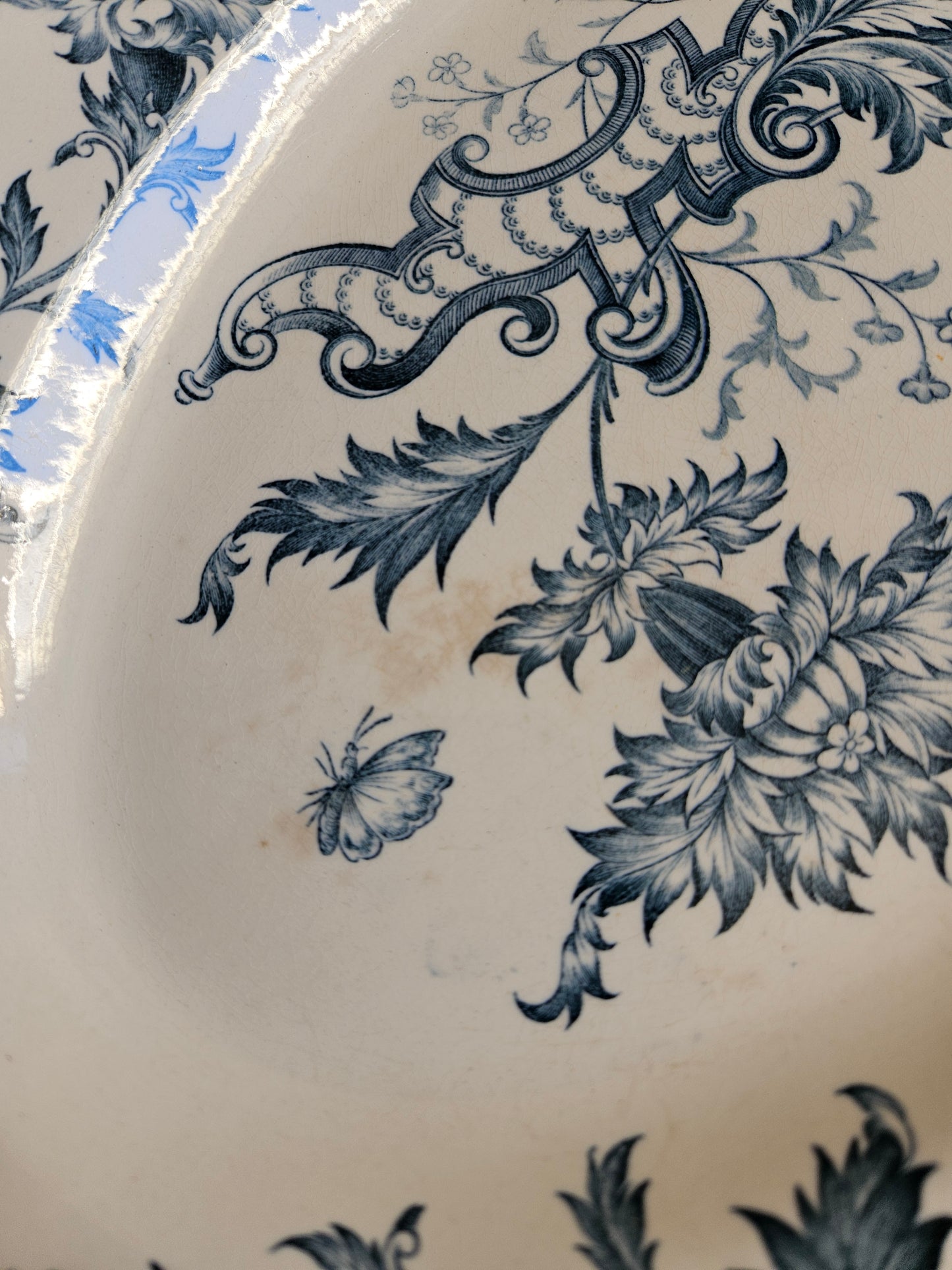 Grand plat ovale Longwy