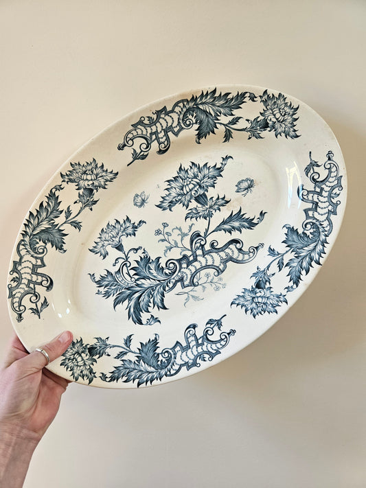 Grand plat ovale Longwy