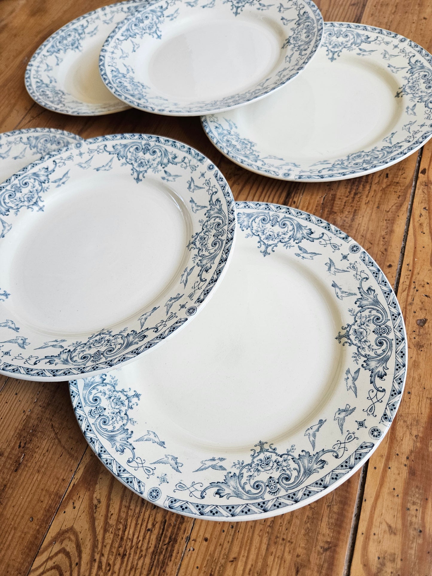 Assiettes plates K&G Lunéville, Colombes