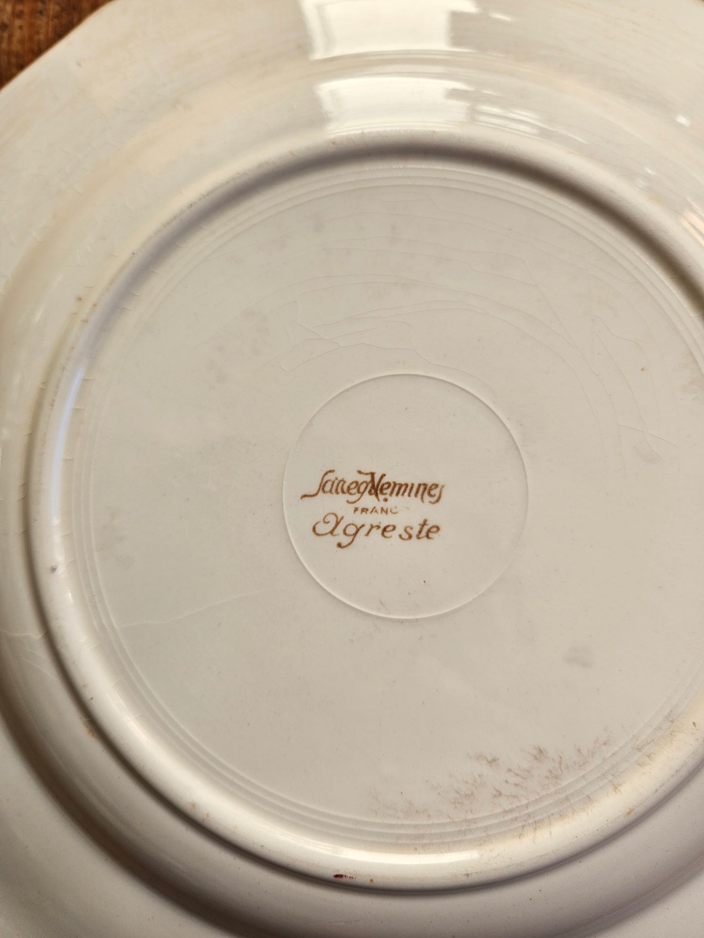 Assiettes plates Sarreguemines, Agreste