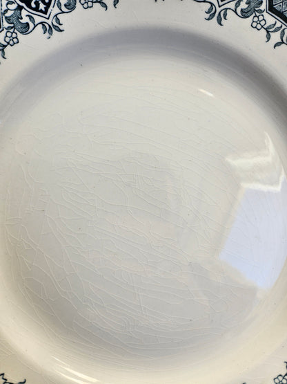 Assiettes plates dépareillées, Maroc & Anglais