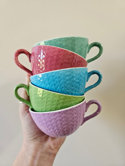 Tasses Digoin multicolores