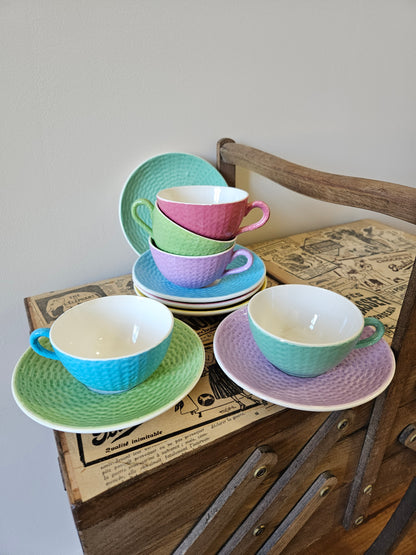 Tasses Digoin multicolores