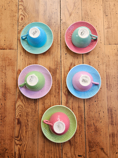 Tasses Digoin multicolores