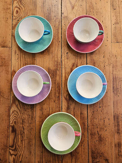 Tasses Digoin multicolores