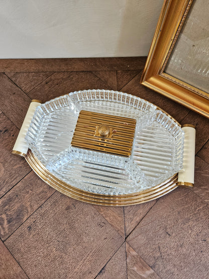 Plateau miroir apéritif Art Déco