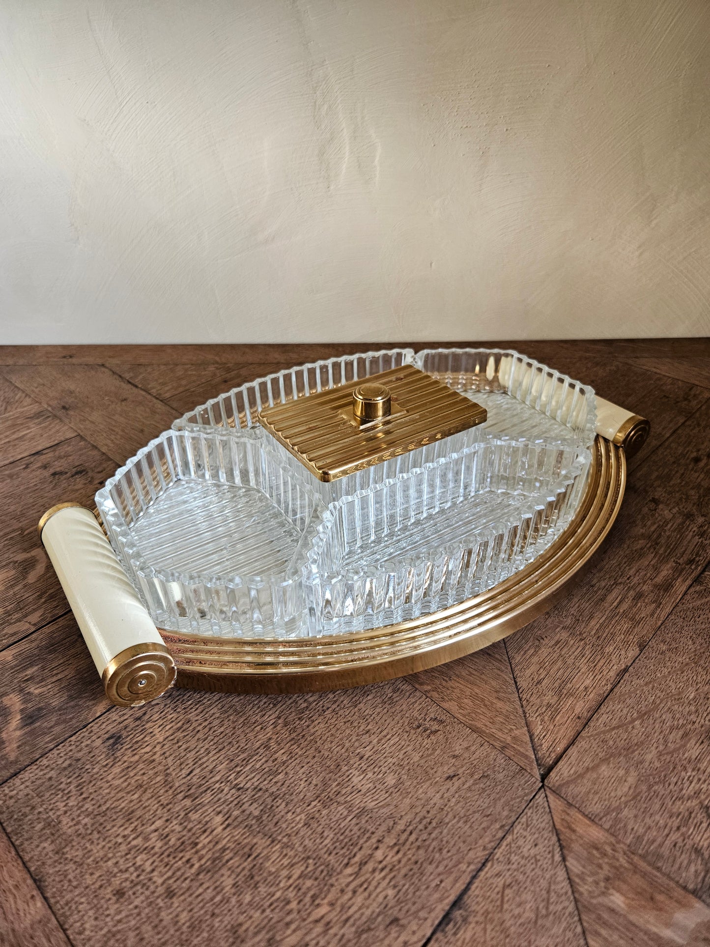 Plateau miroir apéritif Art Déco
