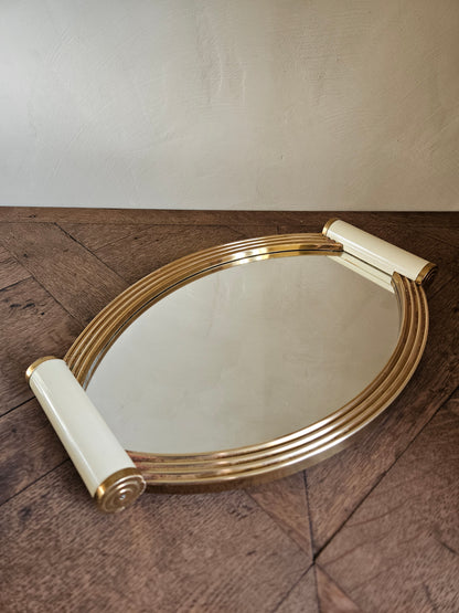 Plateau miroir apéritif Art Déco