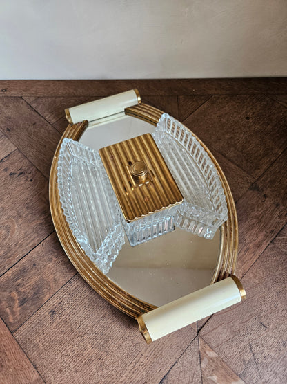 Plateau miroir apéritif Art Déco