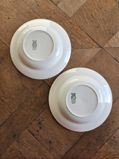 Assiettes creuses Digoin, décor basque