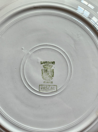 Assiettes plates Digoin, Pascal