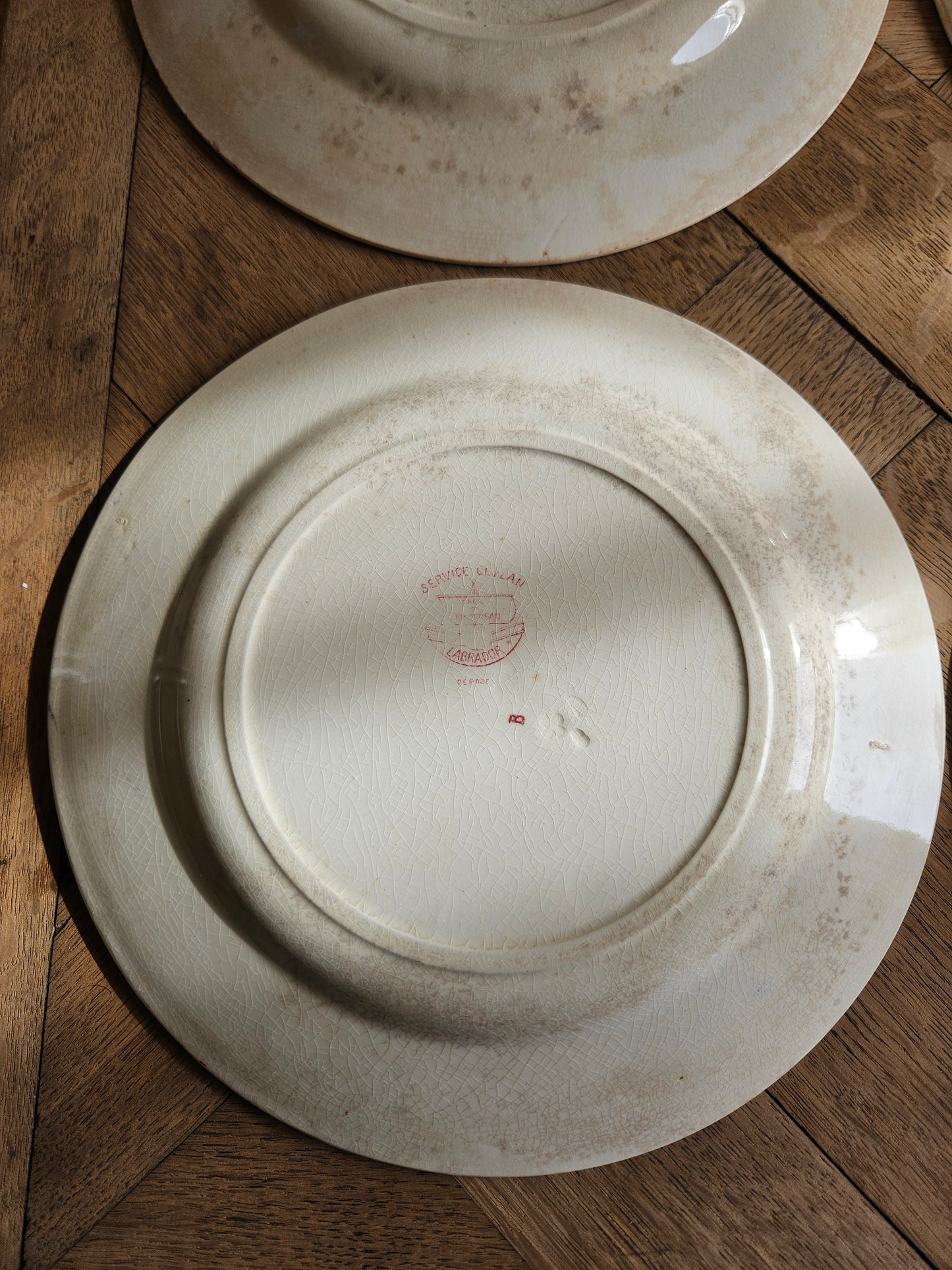 Assiettes plates Creil et Montereau, Ceylan