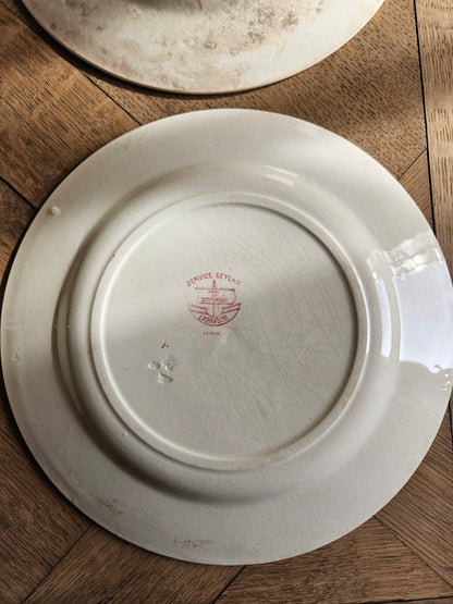 Assiettes plates Creil et Montereau, Ceylan