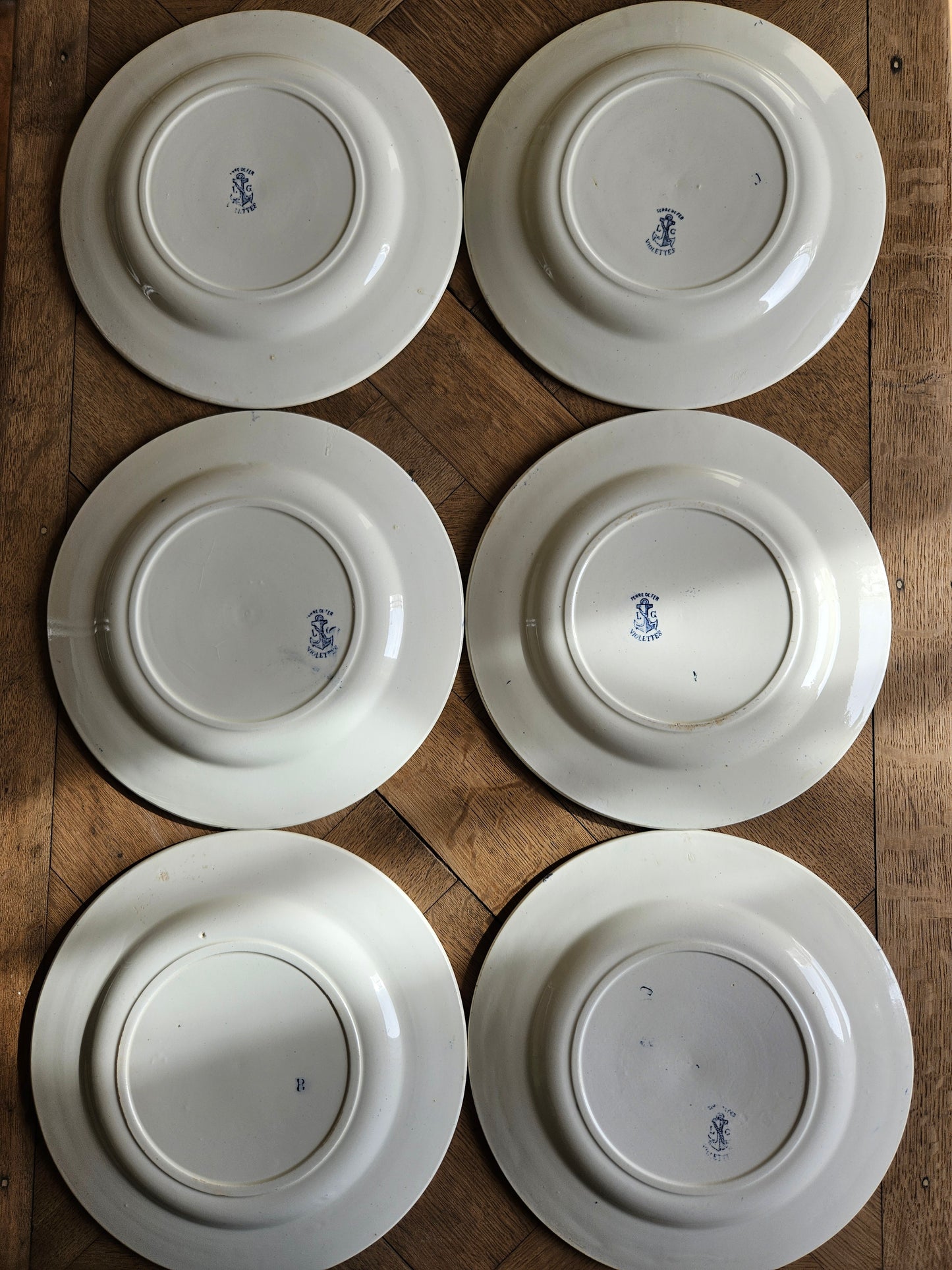 Assiettes plates Clairefontaine, Violettes