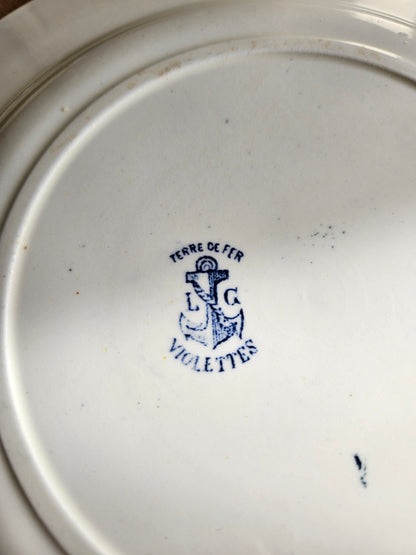 Assiettes plates Clairefontaine, Violettes