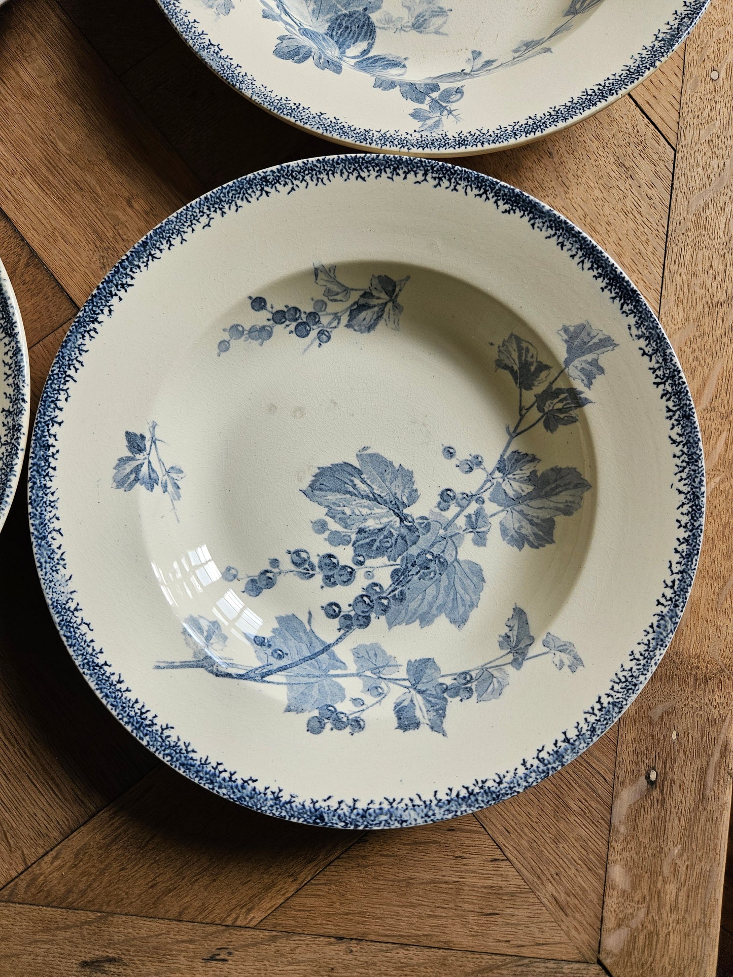 Assiettes creuses U&C Sarreguemines, Groseilles
