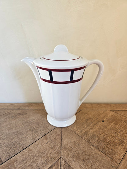 Théière et sucrier Fenal Badonviller, décor basque