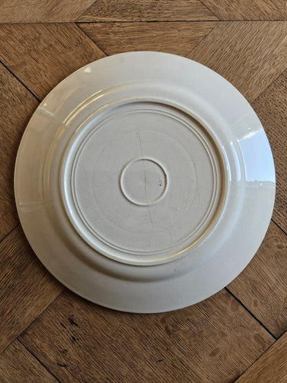 Assiettes plates Badonviller, décor basque