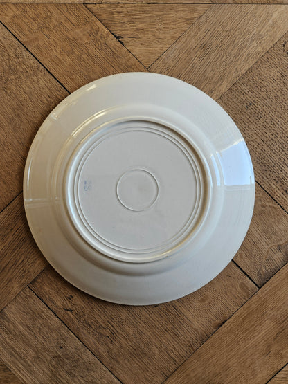 Assiettes plates Badonviller, décor basque