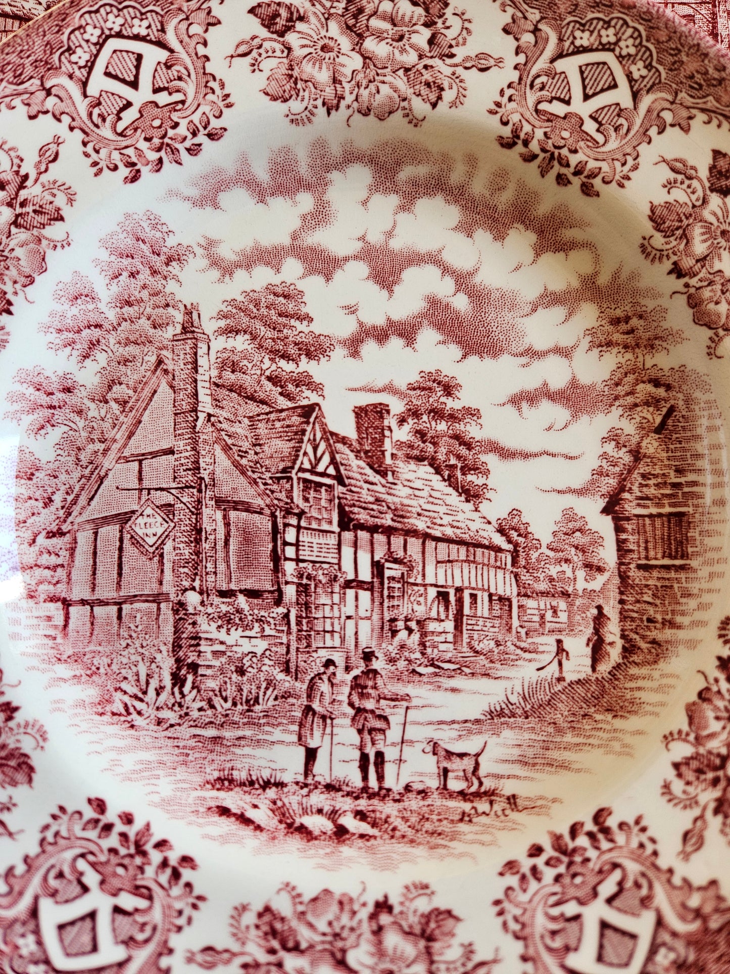 Assiettes à dessert Old Inns Series, Staffordshire