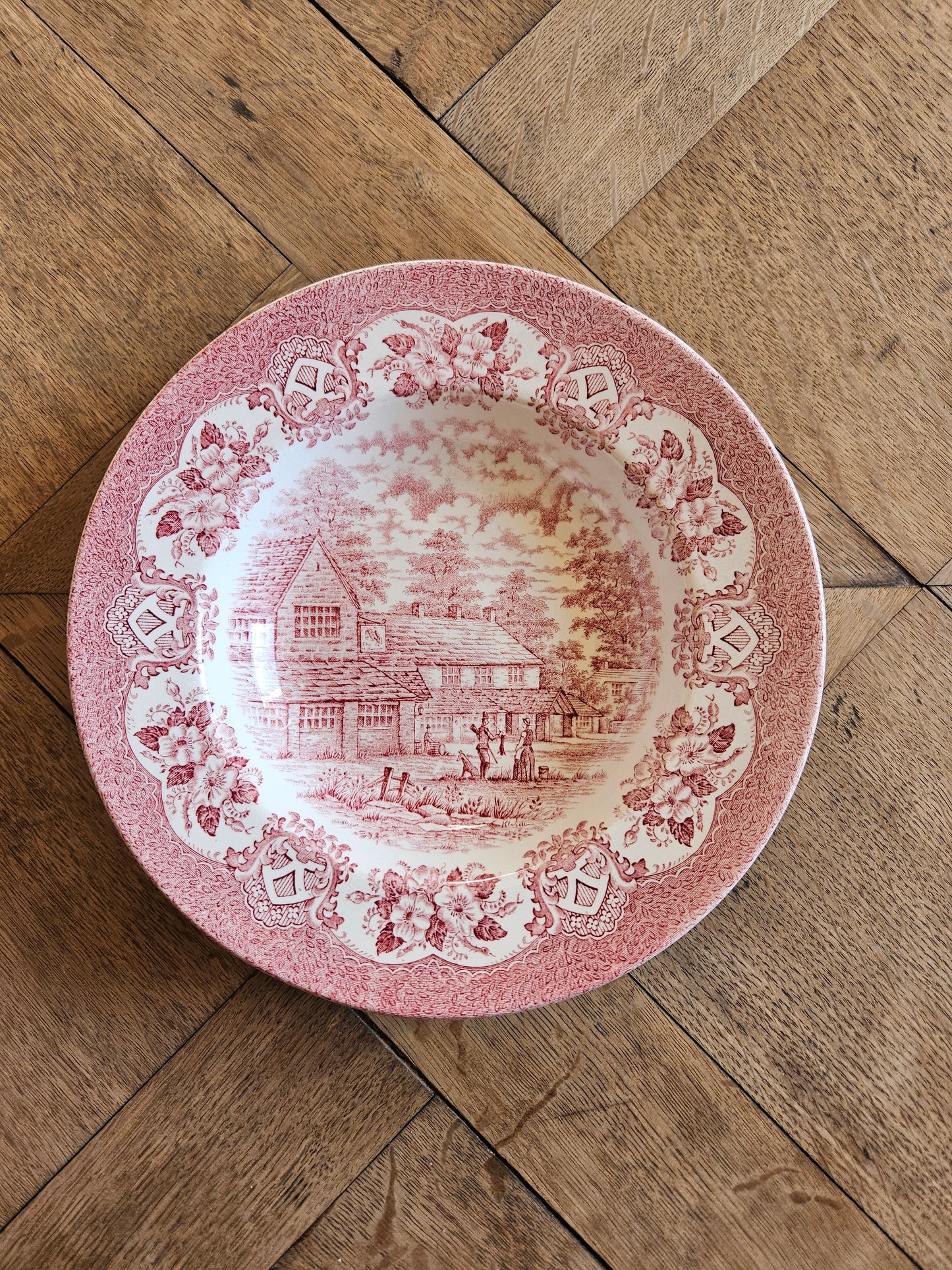 Assiettes creuses Old Inns Series, Staffordshire