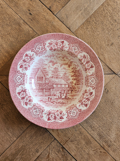 Assiettes creuses Old Inns Series, Staffordshire