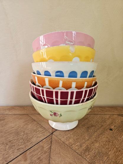 Bols à facettes anciens (abîmés)