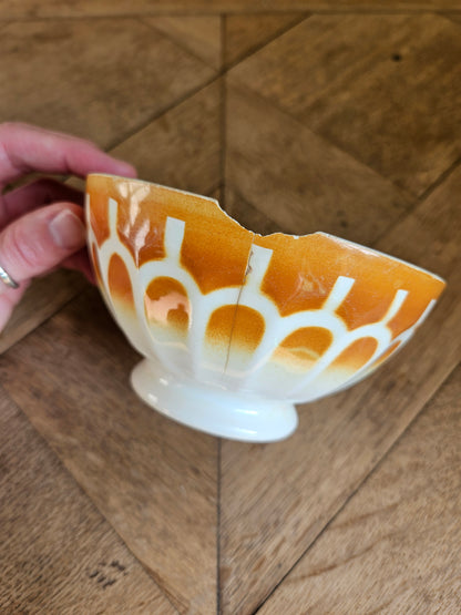 Bols à facettes anciens (abîmés)