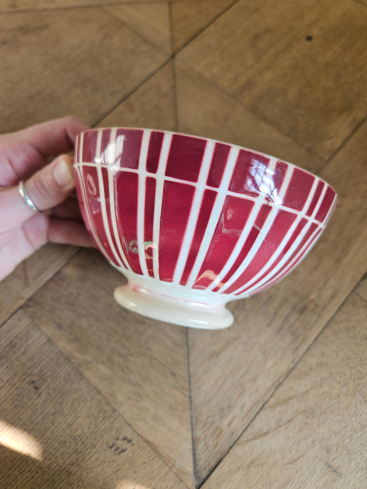 Bols à facettes anciens (abîmés)