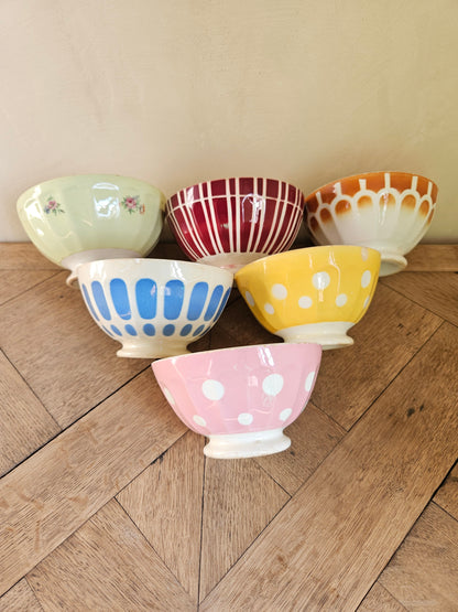 Bols à facettes anciens (abîmés)