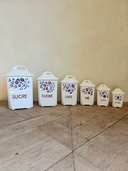 Pots à épices et boîte à allumettes Badonviller, Francine